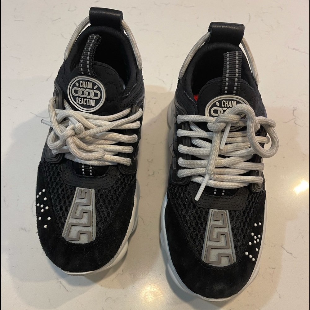 Kids gently used Authentic Versace sneakers size 32